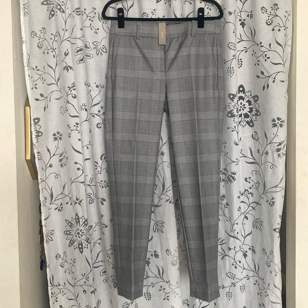 NWT  J Crew Plaid Suit Pant